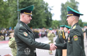 Торжественная церемония выпуска офицеров Института пограничной службы