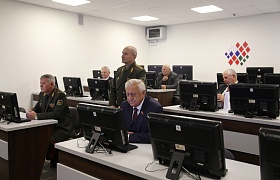 Посещение Института пограничной службы Председателем Совета Республики Национального собрания Республики Беларусь Михаилом Мясниковичем