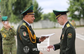 Торжественная церемония выпуска офицеров Института пограничной службы