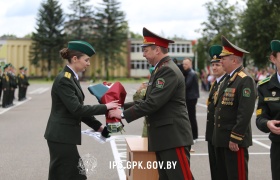 Торжественная церемония выпуска офицеров Института пограничной службы