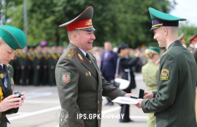 Торжественная церемония выпуска офицеров Института пограничной службы