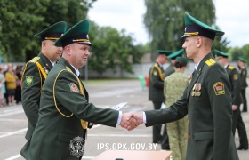 Торжественная церемония выпуска офицеров Института пограничной службы