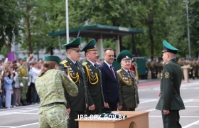 Торжественная церемония выпуска офицеров Института пограничной службы