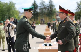 Торжественная церемония выпуска офицеров Института пограничной службы