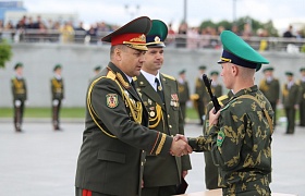 Торжественное принятие присяги курсантами Института пограничной службы Республики Беларусь 
