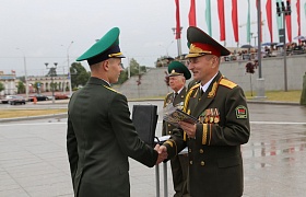Торжественный выпуск офицеров Института пограничной службы.
